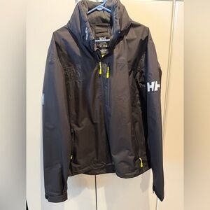 Helly Hansen Black Jacket with Neon Yellow Zipper